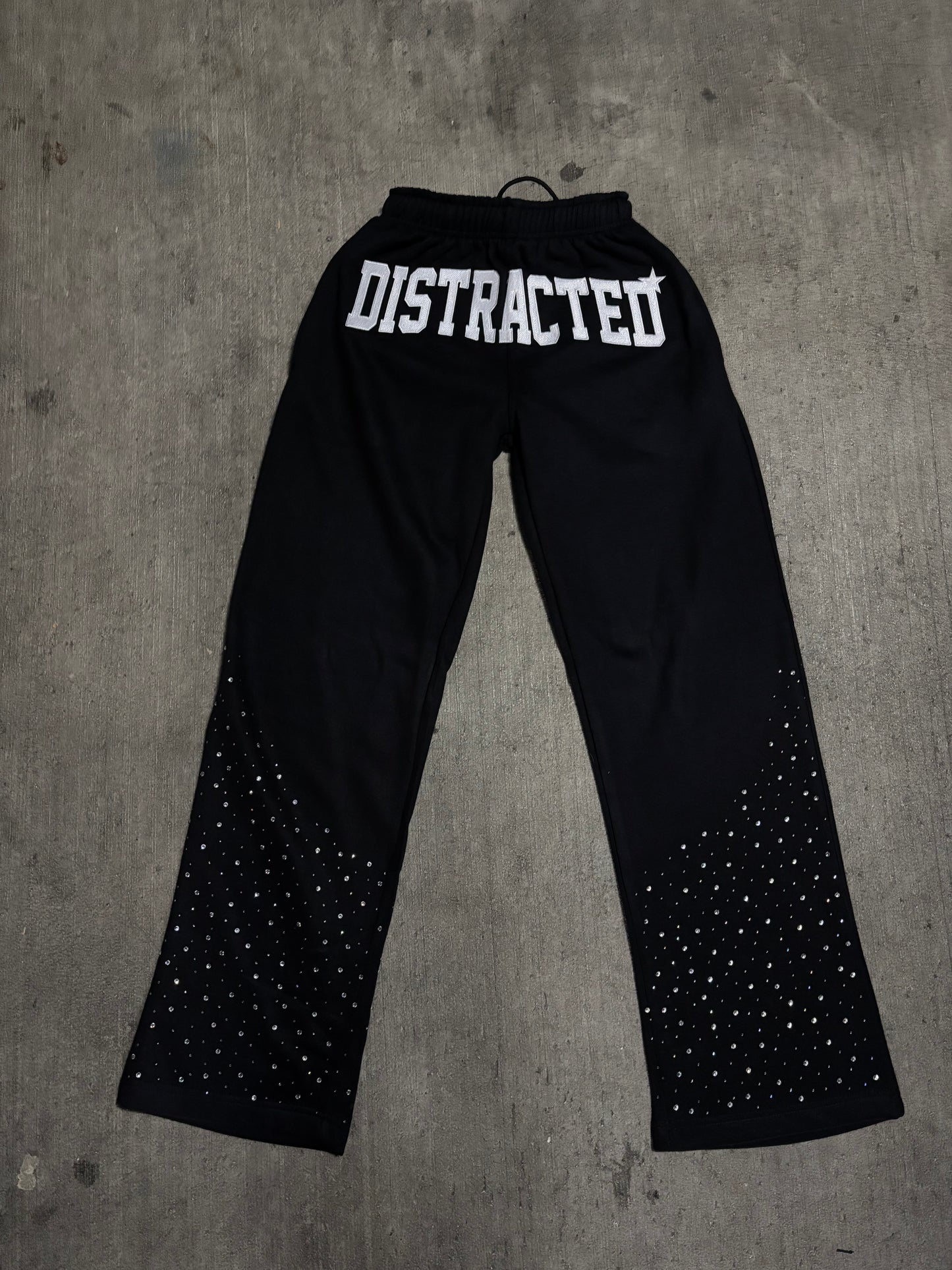 DFR Rhinestone sweats Black (450 GSM)