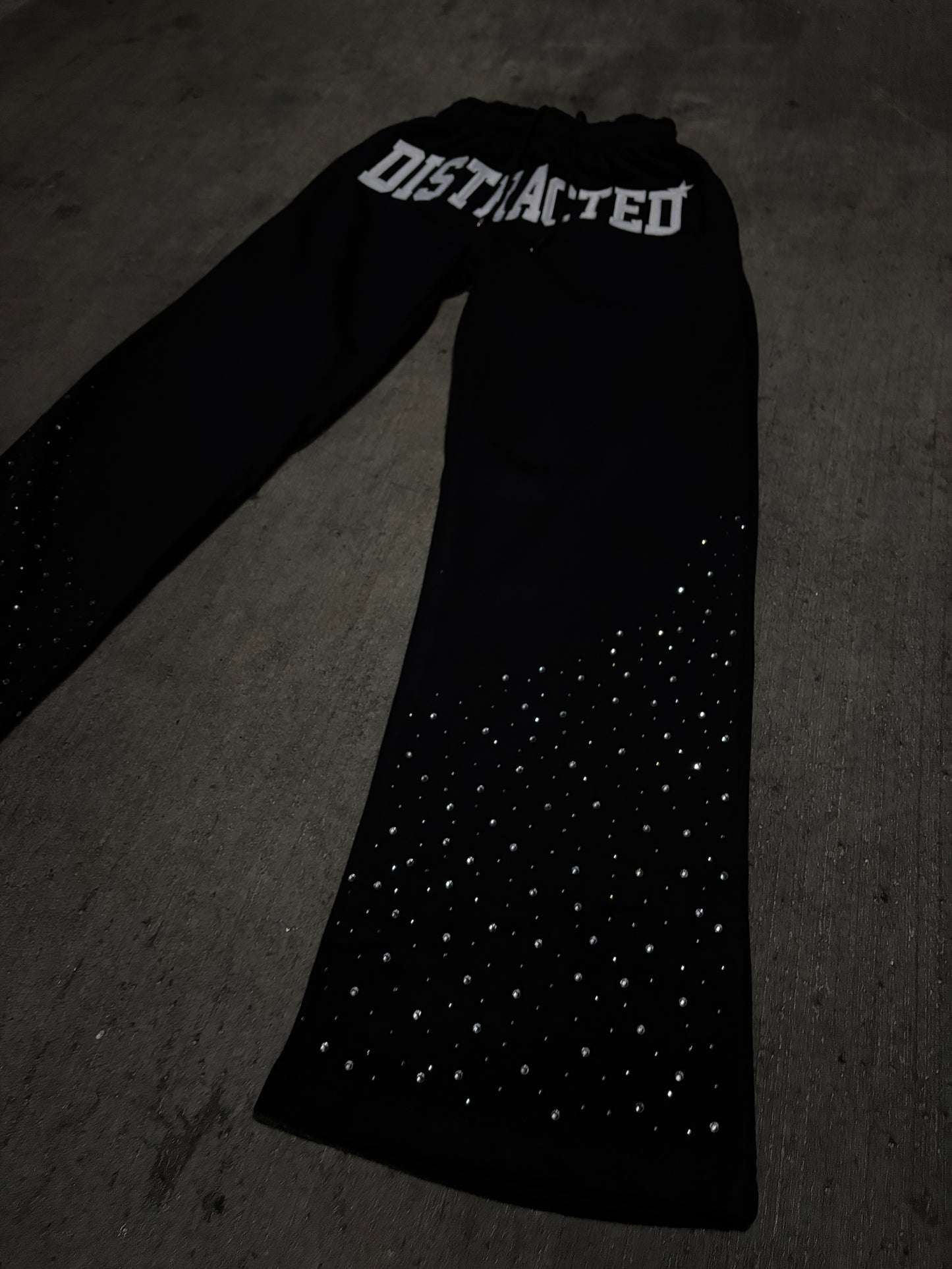 DFR Rhinestone sweats Black (450 GSM)